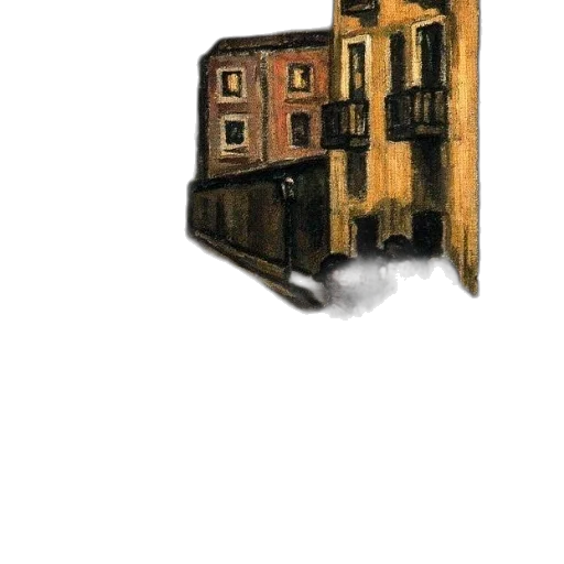 building, furniture, umbrella, face, watercolor, photorealistic, oil painting, concept art transparent PNG cut-out