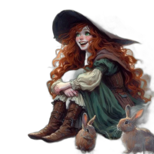 hat, fantasy art, concept art, photorealistic, oil painting, snow, green, earth tones transparent PNG cut-out