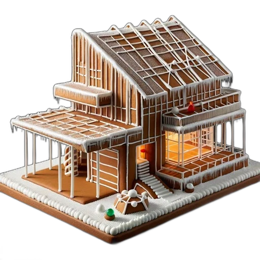 building, furniture, 3d render, concept art, photorealistic, pixel art, modern, gingerbread transparent PNG cut-out