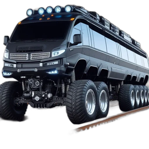 weapon, concept art, 3d render, photorealistic, large, rugged, vehicle, thick-tired transparent PNG cut-out