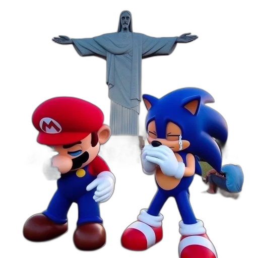 weapon, 3d render, concept art, pixel art, comic book art, mario, sonic, pose transparent PNG cut-out