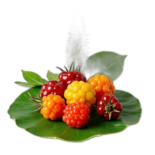 food, crown, photorealistic, 3d render, collection, vibrant, multicolored, fruits transparent PNG cut-out