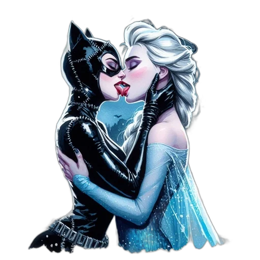comic book art, concept art, fantasy art, cartoon, character, dressed, catwoman, leans transparent PNG cut-out