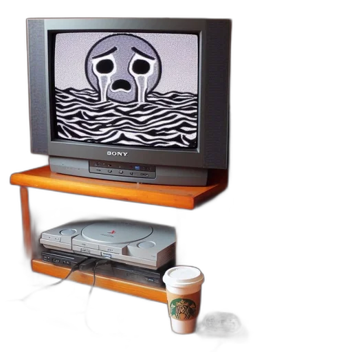 furniture, robot, creature, mask, concept art, pixel art, 3d render, vaporwave transparent PNG cut-out