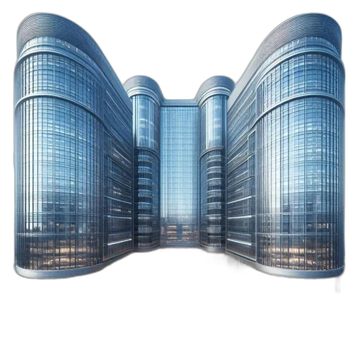 building, 3d render, concept art, modern, architectural, visualization, frontop, showcases transparent PNG cut-out
