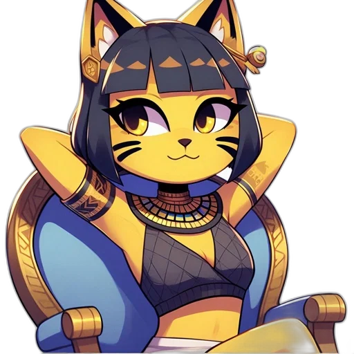 staff, pixel art, concept art, anime, fantasy art, golden, animated, cat-like transparent PNG cut-out