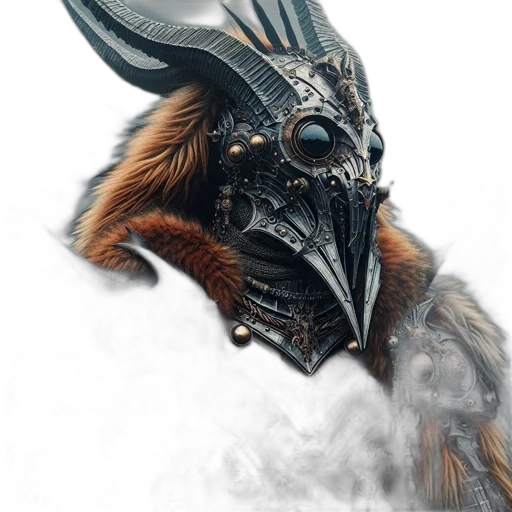 dragon, mask, creature, animal, fantasy art, concept art, photorealistic, 3d render transparent PNG cut-out
