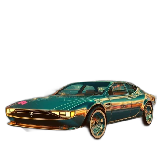 car, 3d render, concept art, photorealistic, vaporwave, futuristic, cityscape, night transparent PNG cut-out