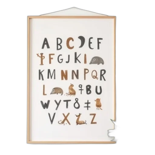 furniture, animal, alphabet, wall, hanging, white transparent PNG cut-out