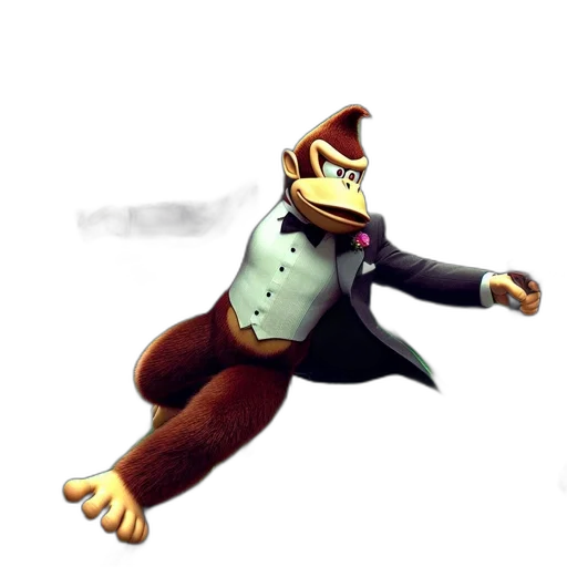 animal, staff, creature, jacket, concept art, 3d render, animated, gorilla transparent PNG cut-out