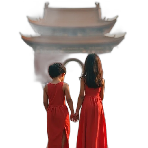 dress, umbrella, photorealistic, oil painting transparent PNG cut-out