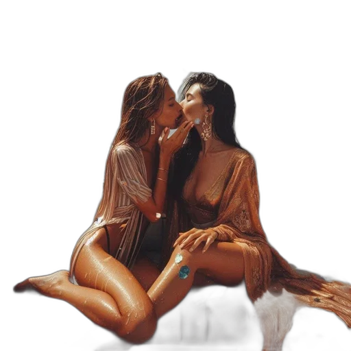 photorealistic, concept art, oil painting, fantasy art, underwater, neon lights, beach, earth tones transparent PNG cut-out