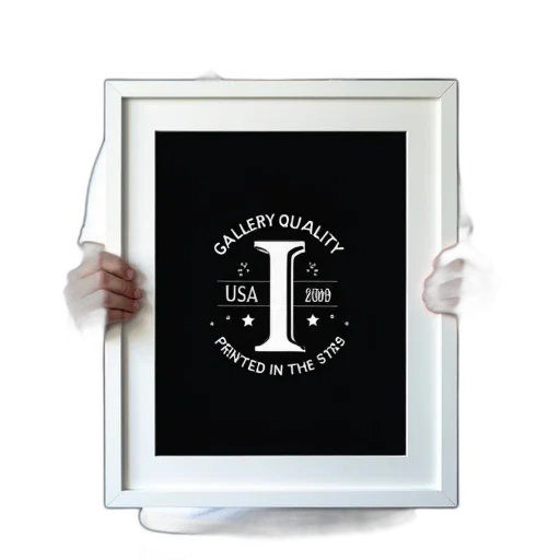 jewelry, monochrome, person, holding, framed, picture, black, background transparent PNG cut-out