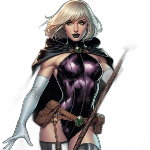 comic book art, concept art, fantasy art, cartoon, woman, green, eyes, blonde transparent PNG cut-out