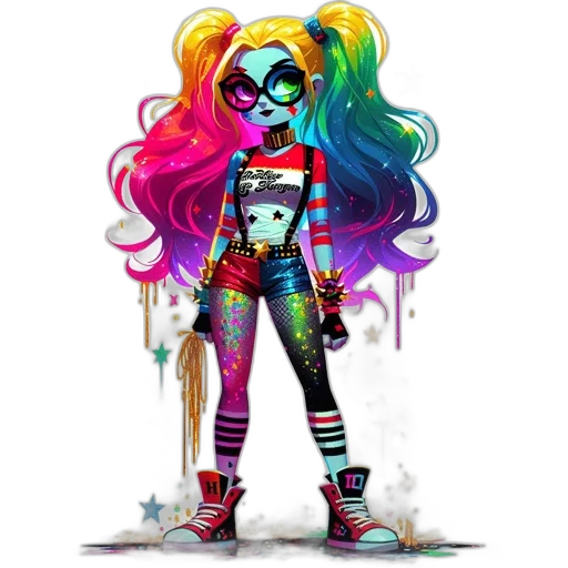 concept art, comic book art, pixel art, fantasy art, neon, colorful, dark, animated transparent PNG cut-out