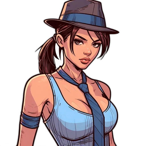 hat, staff, dress, cartoon, concept art, comic book art, pixel art, blue transparent PNG cut-out