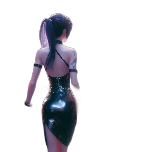 dress, robot, weapon, sword, concept art, cyberpunk, 3d render, fantasy art transparent PNG cut-out