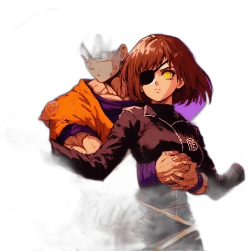 weapon, jacket, staff, sword, concept art, pixel art, fantasy art, anime transparent PNG cut-out