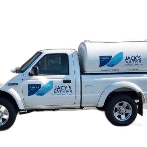 staff, car, 3d render, white, pickup, truck, water, tank transparent PNG cut-out