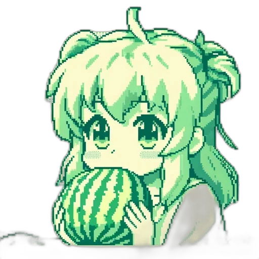 food, creature, dragon, weapon, pixel art, vaporwave, anime, watercolor transparent PNG cut-out