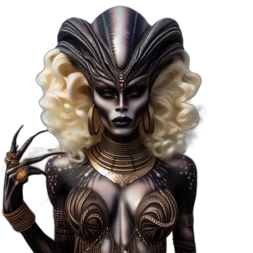 mask, creature, jewelry, fantasy art, concept art, comic book art, 3d render, outer space transparent PNG cut-out