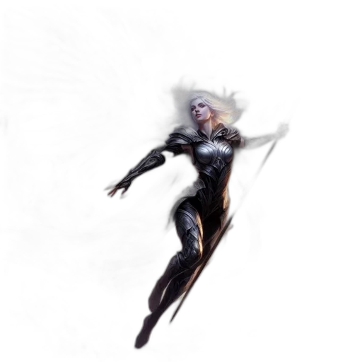staff, hair, weapon, sword, concept art, fantasy art, comic book art, 3d render transparent PNG cut-out