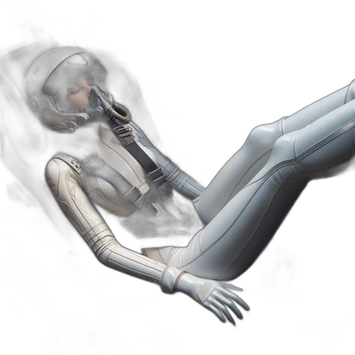 robot, creature, concept art, 3d render, photorealistic, cyberpunk, outer space, astronaut transparent PNG cut-out
