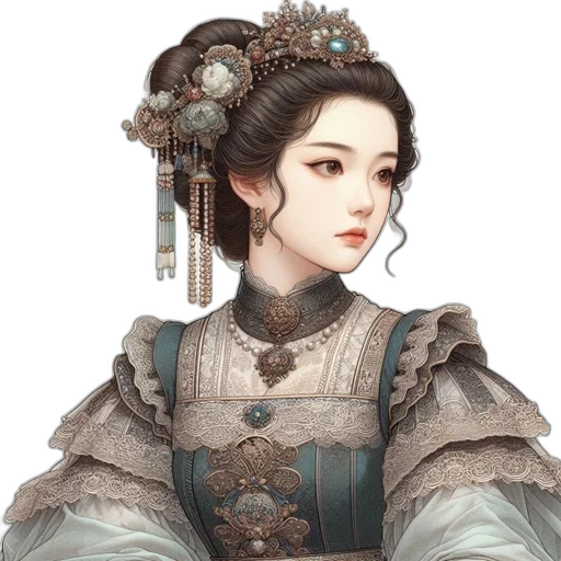 staff, crown, jewelry, face, fantasy art, photorealistic, concept art, oil painting transparent PNG cut-out