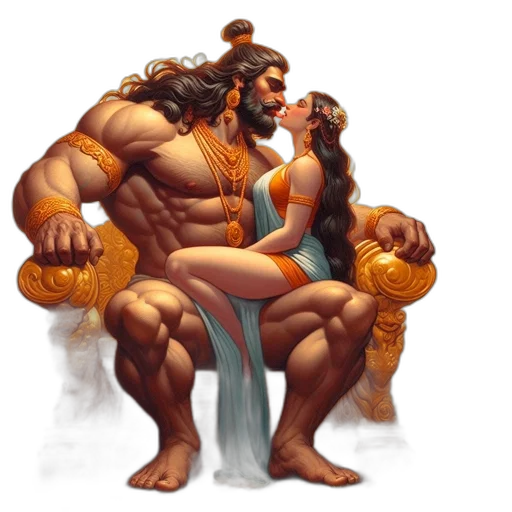 concept art, fantasy art, pixel art, comic book art, regal, couple, sits, mythical transparent PNG cut-out