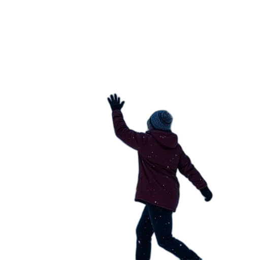jacket, staff, umbrella, hat, pixel art, concept art, 3d render, cartoon transparent PNG cut-out