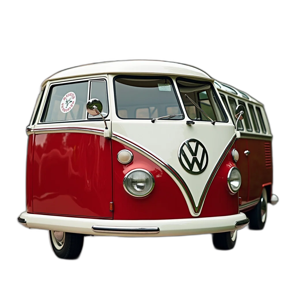 car, 3d render, photorealistic, concept art, cartoon, red, white, volkswagen transparent PNG cut-out