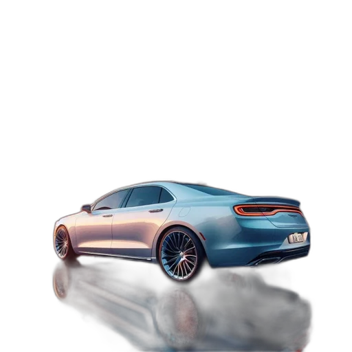 car, 3d render, photorealistic, concept art, futuristic, modern, cityscape, parked transparent PNG cut-out