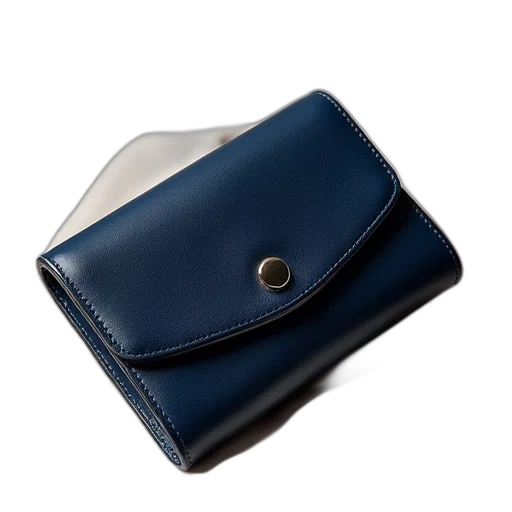 celine, wallet, dark, blue transparent PNG cut-out