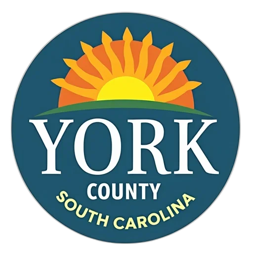logo, york, county, south, carolina, featuring, stylized, sun transparent PNG cut-out