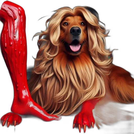 animal, creature, hair, shoes, photorealistic, concept art, oil painting, fantasy art transparent PNG cut-out
