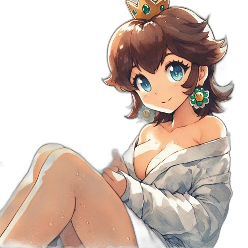 crown, dress, jewelry, flower, pixel art, anime, concept art, fantasy art transparent PNG cut-out