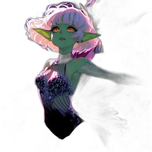 dress, mask, creature, staff, concept art, fantasy art, watercolor, pixel art transparent PNG cut-out