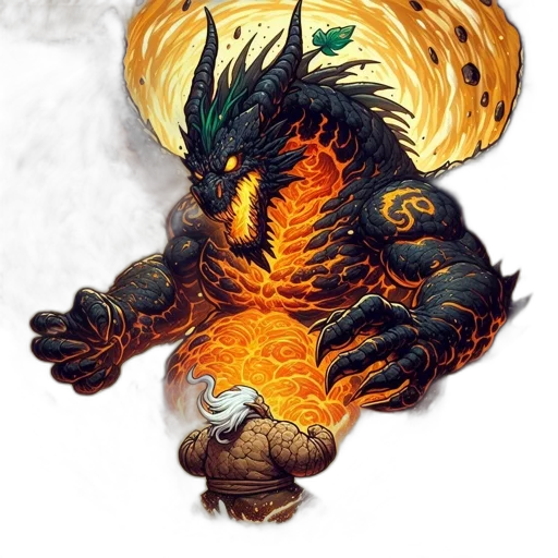 dragon, creature, mask, staff, fantasy art, concept art, pixel art, comic book art transparent PNG cut-out