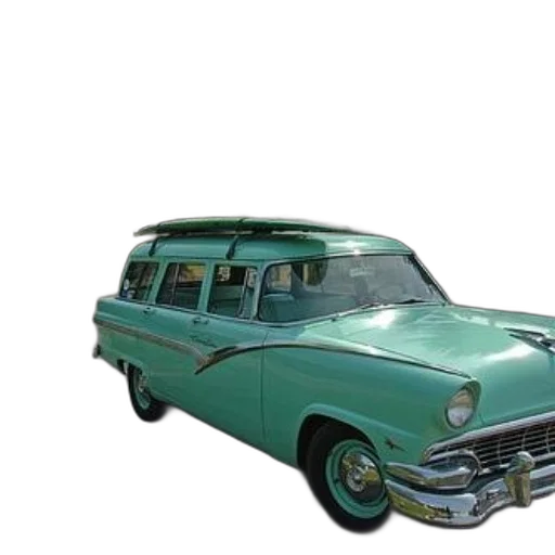 car, 3d render, photorealistic, concept art, vintage, turquoise, station, wagon transparent PNG cut-out
