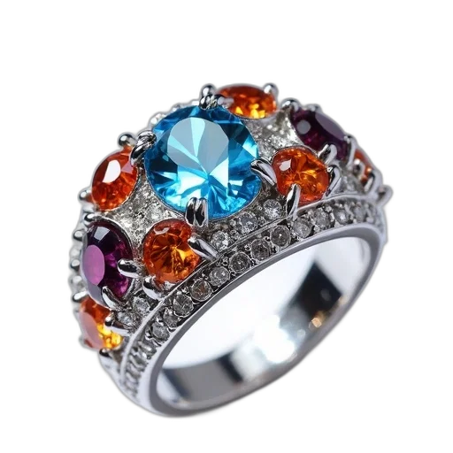 jewelry, crown, 3d render, blue, 925, fashion, silver, plated transparent PNG cut-out