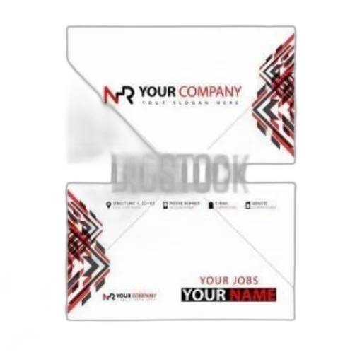 modern, business, card, design, red, black, geometric, pattern transparent PNG cut-out
