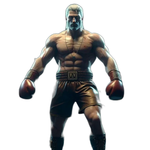 animal, weapon, sword, 3d render, concept art, fantasy art, comic book art, muscular transparent PNG cut-out
