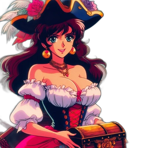 hat, dress, crown, fantasy art, anime, concept art, cartoon, red transparent PNG cut-out