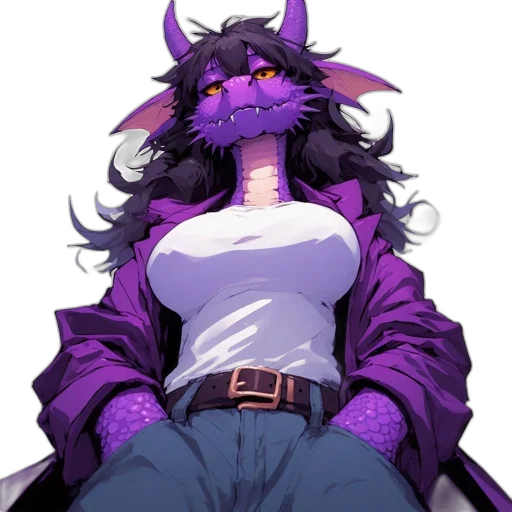 dragon, jacket, creature, animal, pixel art, concept art, fantasy art, vaporwave transparent PNG cut-out