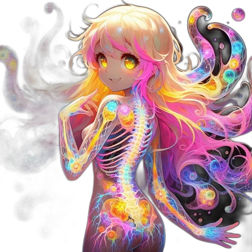 dress, fantasy art, anime, concept art, pixel art, neon lights, outer space, fire transparent PNG cut-out