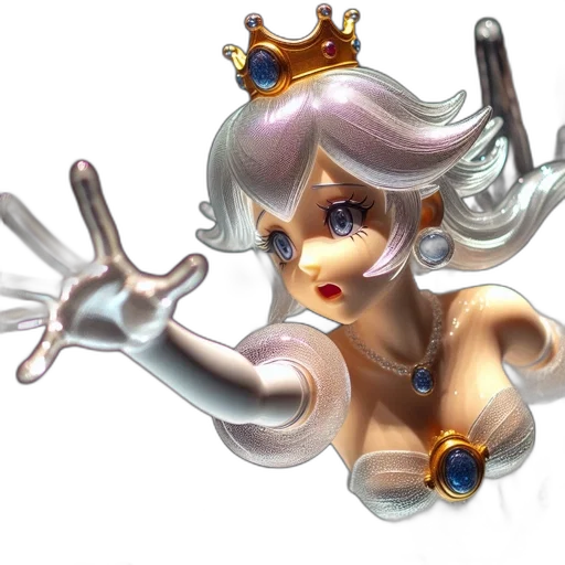 crown, jewelry, staff, 3d render, fantasy art, concept art, anime, animated transparent PNG cut-out