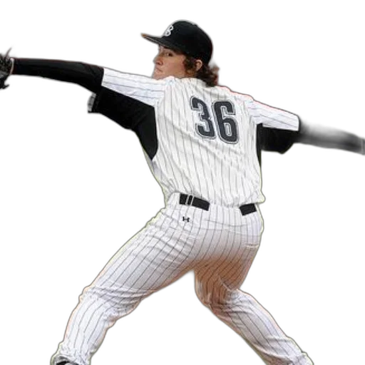 hair, animal, creature, baseball, player, wearing, striped, uniform transparent PNG cut-out