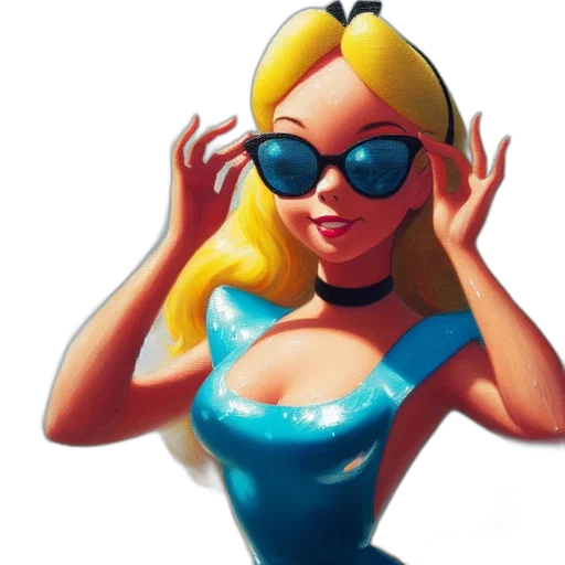 dress, cartoon, 3d render, comic book art transparent PNG cut-out