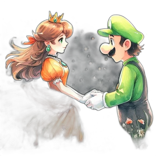 crown, dress, watercolor, concept art, pixel art, fantasy art, snow, fog transparent PNG cut-out