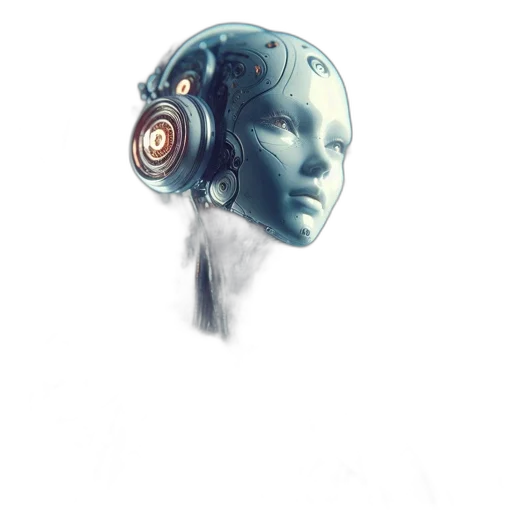 robot, mask, face, creature, concept art, cyberpunk, 3d render, photorealistic transparent PNG cut-out